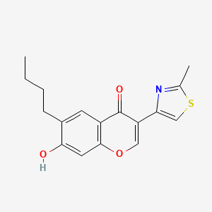 molecular formula C17H17NO3S B2980124 6-butyl-7-hydroxy-3-(2-methyl-1,3-thiazol-4-yl)-4H-chromen-4-one CAS No. 294853-21-7