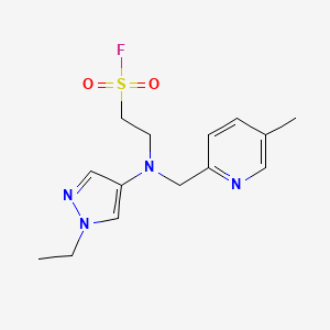 2-[(1-Ethylpyrazol-4-yl)-[(5-methylpyridin-2-yl)methyl]amino]ethanesulfonyl fluoride