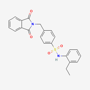 molecular formula C23H20N2O4S B2980133 2-[(4-{[(2-Ethylphenyl)amino]sulfonyl}phenyl)methyl]benzo[c]azoline-1,3-dione CAS No. 955298-73-4