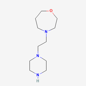 molecular formula C11H23N3O B2980137 4-[2-(Piperazin-1-yl)ethyl]-1,4-oxazepane CAS No. 20134-52-5