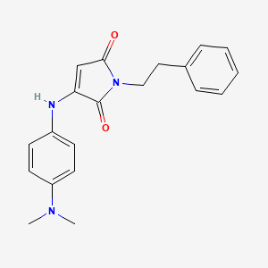 molecular formula C20H21N3O2 B2980157 3-((4-(dimethylamino)phenyl)amino)-1-phenethyl-1H-pyrrole-2,5-dione CAS No. 920947-19-9