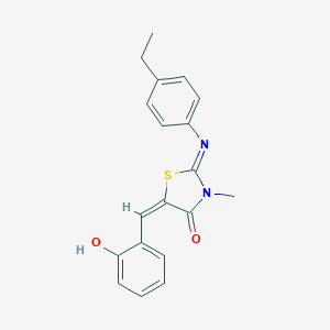 (2E,5E)-2-[(4-ethylphenyl)imino]-5-(2-hydroxybenzylidene)-3-methyl-1,3-thiazolidin-4-one