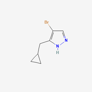 4-Bromo-5-(cyclopropylmethyl)-1H-pyrazole