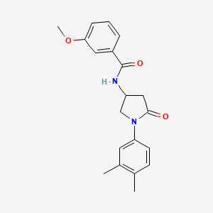molecular formula C20H22N2O3 B2980171 N-(1-(3,4-dimethylphenyl)-5-oxopyrrolidin-3-yl)-3-methoxybenzamide CAS No. 896369-95-2