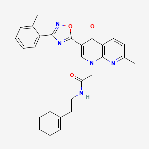 N-(4-ethoxy-3-methoxybenzyl)-2-[3-isopropyl-6-(5-methyl-1,2,4-oxadiazol-3-yl)-2-oxo-2,3-dihydro-1H-benzimidazol-1-yl]acetamide