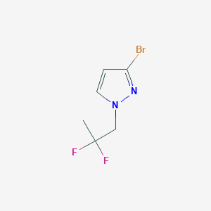 molecular formula C6H7BrF2N2 B2980200 3-溴-1-(2,2-二氟丙基)吡唑 CAS No. 2141076-09-5