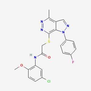 N-(5-chloro-2-methoxyphenyl)-2-((1-(4-fluorophenyl)-4-methyl-1H-pyrazolo[3,4-d]pyridazin-7-yl)thio)acetamide