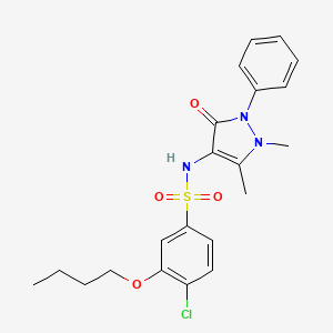 3-Butoxy-4-chloro-N-(1,5-dimethyl-3-oxo-2-phenylpyrazol-4-yl)benzenesulfonamide