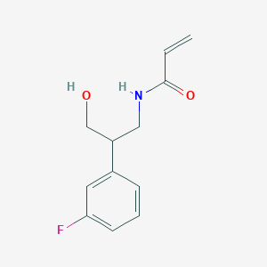 molecular formula C12H14FNO2 B2980231 N-[2-(3-Fluorophenyl)-3-hydroxypropyl]prop-2-enamide CAS No. 2305568-33-4