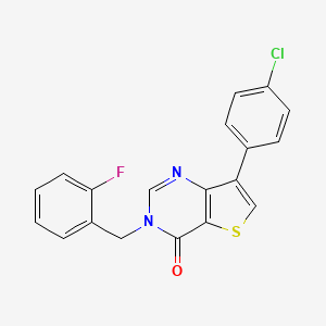 7-(4-chlorophenyl)-3-(2-fluorobenzyl)thieno[3,2-d]pyrimidin-4(3H)-one