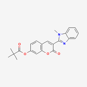 [3-(1-Methylbenzimidazol-2-yl)-2-oxochromen-7-yl] 2,2-dimethylpropanoate