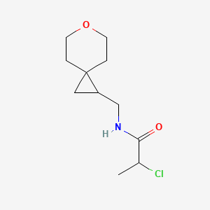 2-Chloro-N-(6-oxaspiro[2.5]octan-2-ylmethyl)propanamide