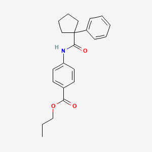 Propyl 4-((phenylcyclopentyl)carbonylamino)benzoate
