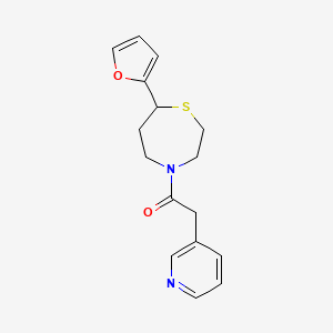 1-(7-(Furan-2-yl)-1,4-thiazepan-4-yl)-2-(pyridin-3-yl)ethanone