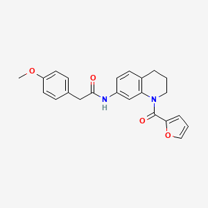 N-[1-(furan-2-carbonyl)-3,4-dihydro-2H-quinolin-7-yl]-2-(4-methoxyphenyl)acetamide