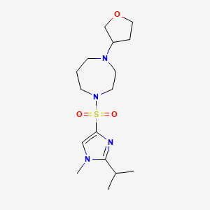 1-((2-isopropyl-1-methyl-1H-imidazol-4-yl)sulfonyl)-4-(tetrahydrofuran-3-yl)-1,4-diazepane