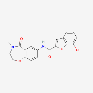 7-methoxy-N-(4-methyl-5-oxo-2,3,4,5-tetrahydrobenzo[f][1,4]oxazepin-7-yl)benzofuran-2-carboxamide