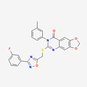 molecular formula C25H17FN4O4S B2980294 N-(3,4-difluorophenyl)-5-{[4-(pyrrolidin-1-ylcarbonyl)phenoxy]methyl}-1,3,4-thiadiazole-2-carboxamide CAS No. 1111975-68-8
