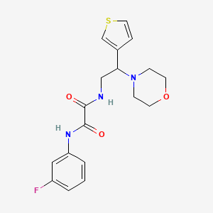 N1-(3-fluorophenyl)-N2-(2-morpholino-2-(thiophen-3-yl)ethyl)oxalamide