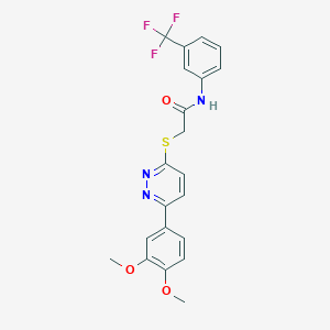 2-((6-(3,4-dimethoxyphenyl)pyridazin-3-yl)thio)-N-(3-(trifluoromethyl)phenyl)acetamide
