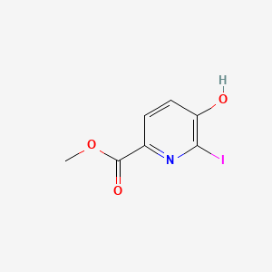 molecular formula C7H6INO3 B2980308 Methyl 5-hydroxy-6-iodo-2-pyridinecarboxylate CAS No. 1255098-43-1