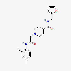 molecular formula C21H27N3O3 B2980310 1-(2-((2,4-dimethylphenyl)amino)-2-oxoethyl)-N-(furan-2-ylmethyl)piperidine-4-carboxamide CAS No. 941929-01-7