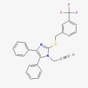 4,5-Diphenyl-1-prop-2-ynyl-2-[[3-(trifluoromethyl)phenyl]methylsulfanyl]imidazole