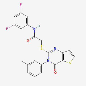 N-(3,5-difluorophenyl)-2-((4-oxo-3-(m-tolyl)-3,4-dihydrothieno[3,2-d]pyrimidin-2-yl)thio)acetamide