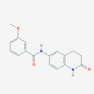 molecular formula C17H16N2O3 B2980325 3-methoxy-N-(2-oxo-1,2,3,4-tetrahydroquinolin-6-yl)benzamide CAS No. 922131-31-5