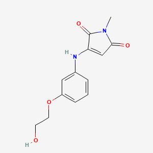 molecular formula C13H14N2O4 B2980334 3-((3-(2-hydroxyethoxy)phenyl)amino)-1-methyl-1H-pyrrole-2,5-dione CAS No. 921447-03-2
