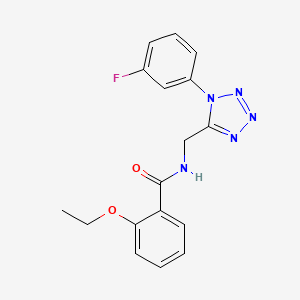 molecular formula C17H16FN5O2 B2980336 2-ethoxy-N-((1-(3-fluorophenyl)-1H-tetrazol-5-yl)methyl)benzamide CAS No. 921055-84-7