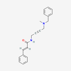 molecular formula C21H22N2O B2980341 N-(4-(苄基(甲基)氨基)丁-2-炔-1-基)肉桂酰胺 CAS No. 1396890-51-9