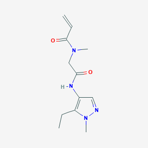 N-[2-[(5-Ethyl-1-methylpyrazol-4-yl)amino]-2-oxoethyl]-N-methylprop-2-enamide