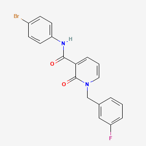 molecular formula C19H14BrFN2O2 B2980348 N-(4-bromophenyl)-1-(3-fluorobenzyl)-2-oxo-1,2-dihydropyridine-3-carboxamide CAS No. 946353-69-1