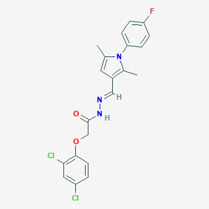 molecular formula C21H18Cl2FN3O2 B298035 2-(2,4-dichlorophenoxy)-N'-{[1-(4-fluorophenyl)-2,5-dimethyl-1H-pyrrol-3-yl]methylene}acetohydrazide 