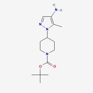 molecular formula C14H24N4O2 B2980351 tert-butyl 4-(4-amino-5-methyl-1H-pyrazol-1-yl)piperidine-1-carboxylate CAS No. 1795186-81-0