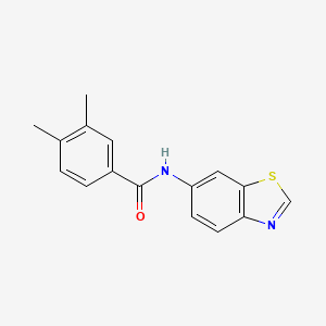 molecular formula C16H14N2OS B2980352 N-(benzo[d]thiazol-6-yl)-3,4-dimethylbenzamide CAS No. 922966-56-1