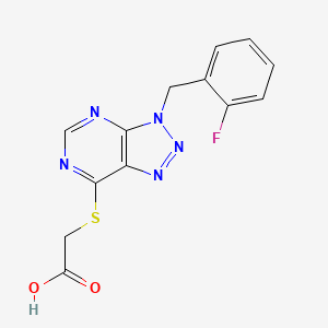 2-((3-(2-fluorobenzyl)-3H-[1,2,3]triazolo[4,5-d]pyrimidin-7-yl)thio)acetic acid