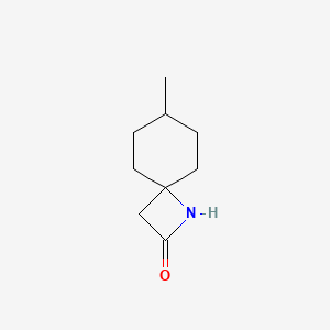 molecular formula C9H15NO B2980362 7-甲基-1-氮杂螺[3.5]壬烷-2-酮 CAS No. 1339184-40-5