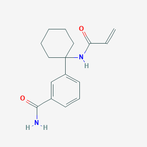 molecular formula C16H20N2O2 B2980365 3-[1-(Prop-2-enoylamino)cyclohexyl]benzamide CAS No. 2305306-08-3