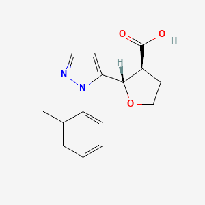 (2S,3S)-2-[1-(2-methylphenyl)-1H-pyrazol-5-yl]oxolane-3-carboxylic acid