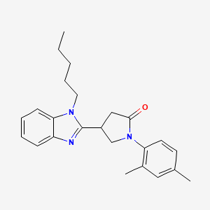1-(2,4-Dimethylphenyl)-4-(1-pentylbenzimidazol-2-yl)pyrrolidin-2-one