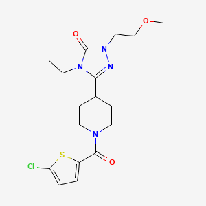 3-(1-(5-chlorothiophene-2-carbonyl)piperidin-4-yl)-4-ethyl-1-(2-methoxyethyl)-1H-1,2,4-triazol-5(4H)-one