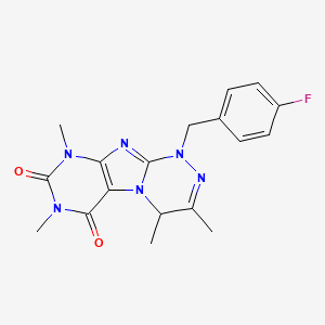 1-[(4-fluorophenyl)methyl]-3,4,7,9-tetramethyl-4H-purino[8,7-c][1,2,4]triazine-6,8-dione