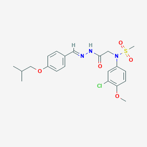 molecular formula C21H26ClN3O5S B298040 N-(3-chloro-4-methoxyphenyl)-N-{2-[2-(4-isobutoxybenzylidene)hydrazino]-2-oxoethyl}methanesulfonamide 