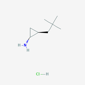 (1R,2R)-2-(2,2-Dimethylpropyl)cyclopropan-1-amine;hydrochloride