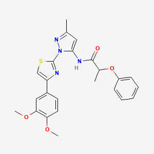 N-(1-(4-(3,4-dimethoxyphenyl)thiazol-2-yl)-3-methyl-1H-pyrazol-5-yl)-2-phenoxypropanamide