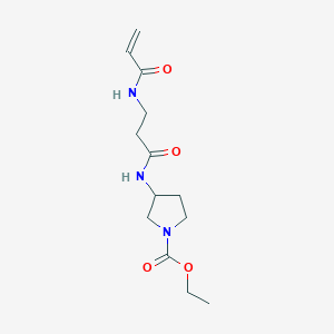 Ethyl 3-[3-(prop-2-enoylamino)propanoylamino]pyrrolidine-1-carboxylate