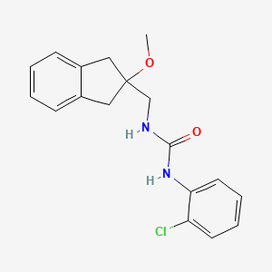 molecular formula C18H19ClN2O2 B2980409 1-(2-氯苯基)-3-((2-甲氧基-2,3-二氢-1H-茚-2-基)甲基)脲 CAS No. 2034412-04-7