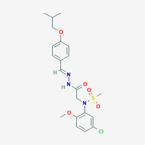 molecular formula C21H26ClN3O5S B298041 N-(5-chloro-2-methoxyphenyl)-N-{2-[2-(4-isobutoxybenzylidene)hydrazino]-2-oxoethyl}methanesulfonamide 